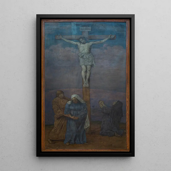 Kreuzigung Christi - Hans Thoma — gerahmtes Bild an der Wand