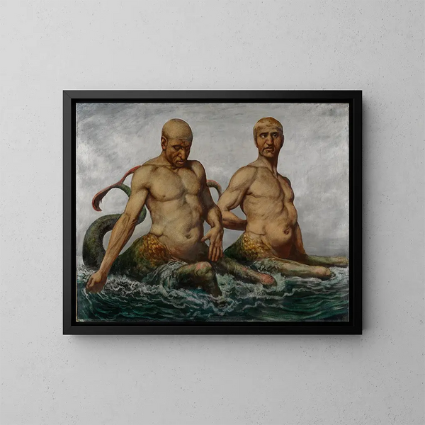 Hommes de mer - Hans Thoma — gerahmtes Bild an der Wand