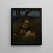 Mutter und Kind in einem Garten - Hans Thoma — gerahmtes Bild an der Wand