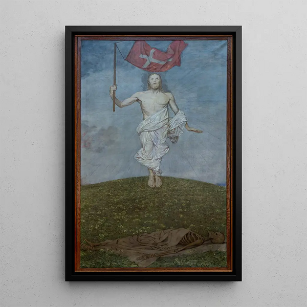 Oster-Triptyk Gemälde Auferstehung Christi - Hans Thoma — gerahmtes Bild an der Wand