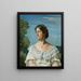 Portrait der Adoptivtochter des Künstlers Ella Blaue - Hans Thoma — gerahmtes Bild an der Wand