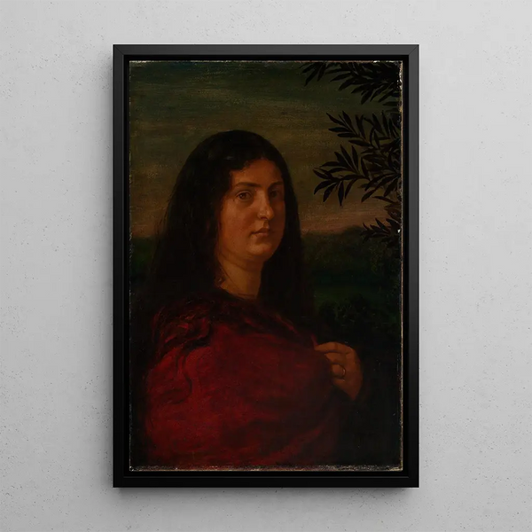 Portrait von Madame Cella Thoma - Hans Thoma — gerahmtes Bild an der Wand