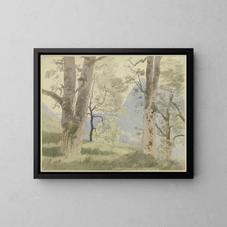 Hans Thoma - Schwarzwaldlandschaft Blick vom Waldesrande auf die Berge.webp