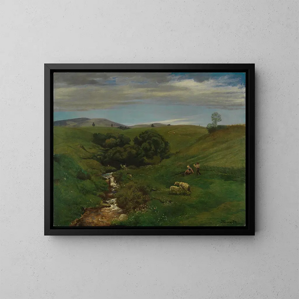 Prairie de la Forêt-Noire - Hans Thoma — gerahmtes Bild an der Wand
