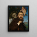 Selbstporträt mit Amor und dem Tod - Hans Thoma — gerahmtes Bild an der Wand