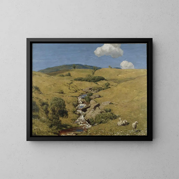Blick vom Schwarzwald - Hans Thoma — gerahmtes Bild an der Wand