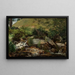 Ruisseau avec buissons et herbes - Hans Thoma — gerahmtes Bild an der Wand