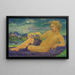 Nacktes weibliches liegend - Hans Unger — gerahmtes Bild an der Wand
