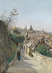 Ansicht der Altstadt von Salzburg vom Nonnberg-Treppenhaus - Hans Wild — Ansicht des Kunstwerks