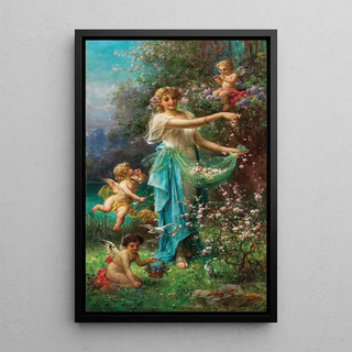 Hans Zatzka - An Allegory of Spring with Cupid.webp