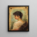 Portrait eines jungen Frau-Profil - Hans Zatzka — gerahmtes Bild an der Wand