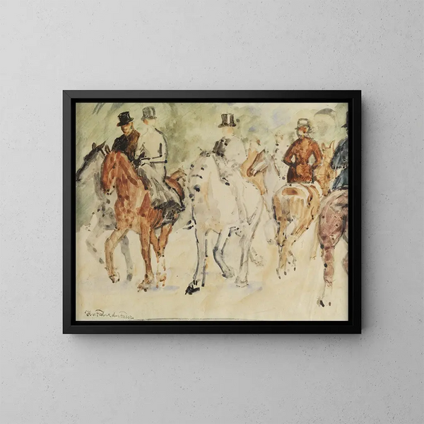 La Sortie à cheval - Hans von Faber du Faur — gerahmtes Bild an der Wand