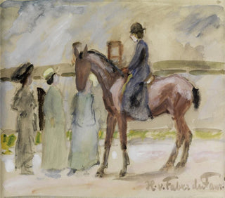 Cavalière in blauer Robe - Hans von Faber du Faur — Ansicht des Kunstwerks