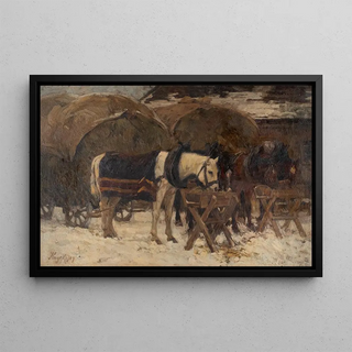 Hans von Hayek - Resting horses.webp