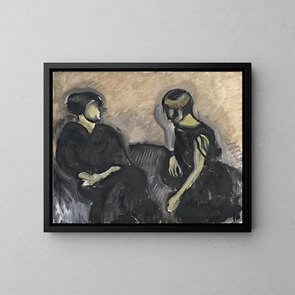Zwei Damen - Harald Giersing — gerahmtes Bild an der Wand