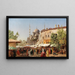 Rue du marché à Constantinople avec Sainte-Sophie - Harald Jerichau — gerahmtes Bild an der Wand