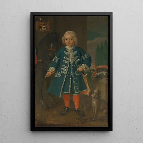 Portrait de Diederik van Hemert Seigneur de Babyloninbroek à l'âge de six ans - Harmanus Serin — gerahmtes Bild an der Wand