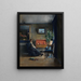 Innenraum blau - Harriet Backer — gerahmtes Bild an der Wand