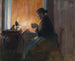 À la lumière de la lampe - Harriet Backer — Ansicht des Kunstwerks