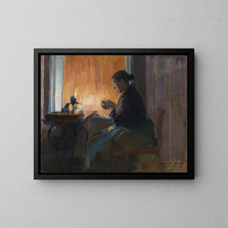 Harriet Backer - By Lamp Light.webp