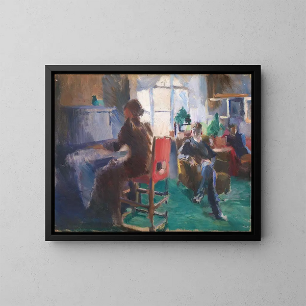 am Klavier - Harriet Backer — gerahmtes Bild an der Wand