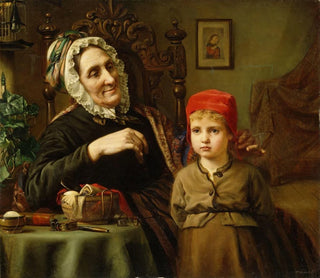 Der kleine Rotkäppchen - Harriet Backer — Ansicht des Kunstwerks