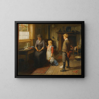 Zählen der Münzen - Harry Brooker — gerahmtes Bild an der Wand