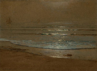 Strand und Wellen im Mondschein - Harry Van der Weyden — Ansicht des Kunstwerks
