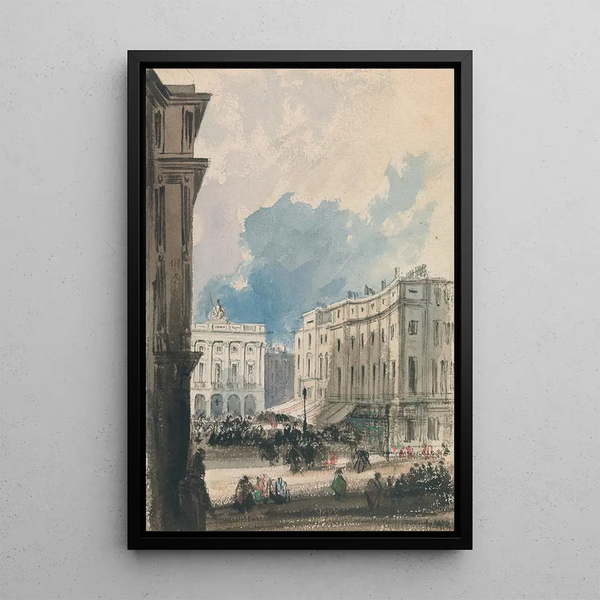 Stadtansicht - Harry Willson — gerahmtes Bild an der Wand