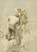 Der Reiter des Pony Express und der Straßenräuber - Harvey T. Dunn — Ansicht des Kunstwerks