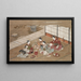 Spielen des Handspiels - Hasegawa Yasumasa — gerahmtes Bild an der Wand