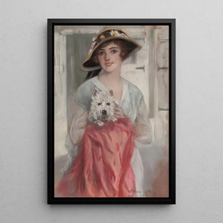 Haskell Coffin - Posing with Her Terrier.webp