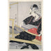 Reproduktion des Gemäldes Hata-ori - Weben auf einem Webstuhl - Kitagawa Utamaro