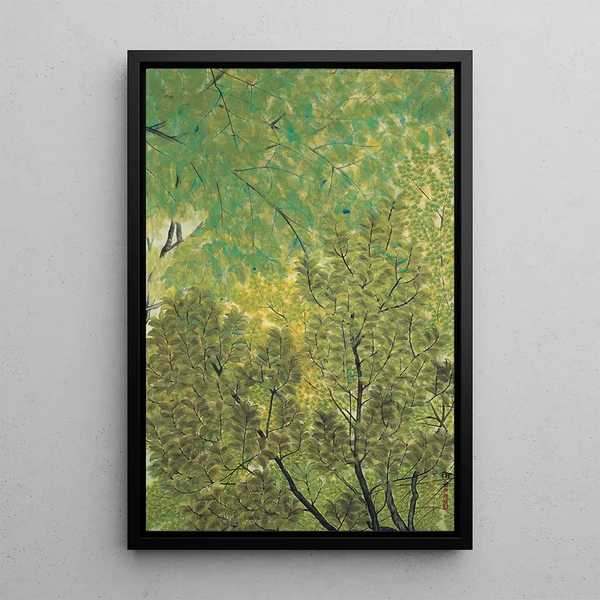 Neue Blätter - Hayami Gyoshū — gerahmtes Bild an der Wand