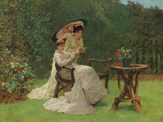Hector Caffieri - Two Women In A Garden.webp