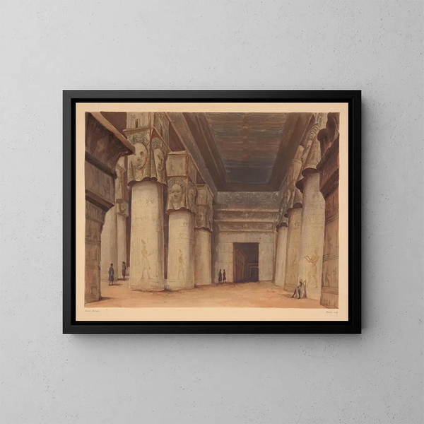 Dendara-Gemälde - Hector Horeau — gerahmtes Bild an der Wand