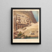 Fassade des Tempels von Abu Simbel - Hector Horeau — gerahmtes Bild an der Wand