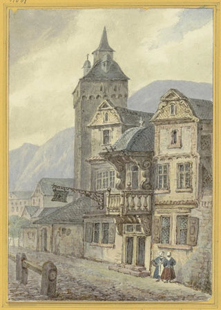 Hector von Gnderrode - Old houses and a tower.webp
