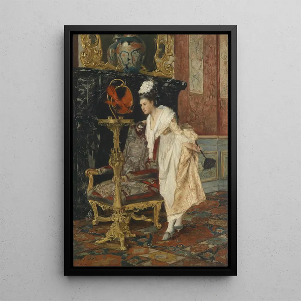 Der Papagei - Hedwig Oehring — gerahmtes Bild an der Wand