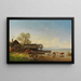 Der Starnberger See mit Blick auf das Wetterstein-Massiv - Heinrich Bürkel — gerahmtes Bild an der Wand