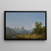 Garmisch Die Berge des Wetterstein im Hintergrund - Heinrich Bürkel — gerahmtes Bild an der Wand