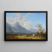 Bergers am Seeufer - Heinrich Bürkel — gerahmtes Bild an der Wand