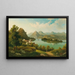 Stadt am Rhein II - Heinrich Eduard Heyn — gerahmtes Bild an der Wand
