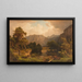 Bergsee mit Reihern - Heinrich Funk — gerahmtes Bild an der Wand