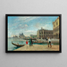 Venedig, Blick auf die Säulen von San Marco und Santa Maria della Salute - Heinrich Hermanns — gerahmtes Bild an der Wand