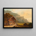 Vue de la promenade de Meiringen à la chute du Reichenbach - Heinrich Meichelt — gerahmtes Bild an der Wand
