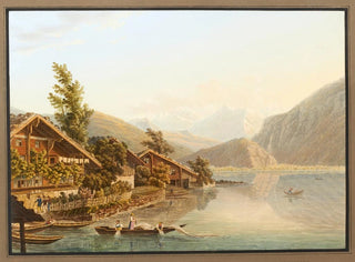 Heinrich Meichelt - Vue dune partie du village de Brienz vers Meyringen.webp