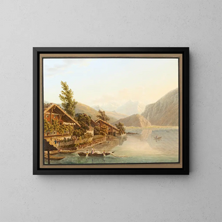 Heinrich Meichelt - Vue dune partie du village de Brienz vers Meyringen.webp