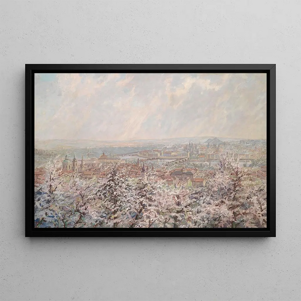 Heinrich Tomec - Panorama Prahy i Petrina.webp