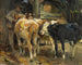Khe devant l'étable - Heinrich von Zügel — Ansicht des Kunstwerks